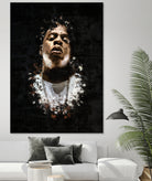 Jay-Z Splatter Painting by Jurijs Permanickis on GIANT ART - black digital painting