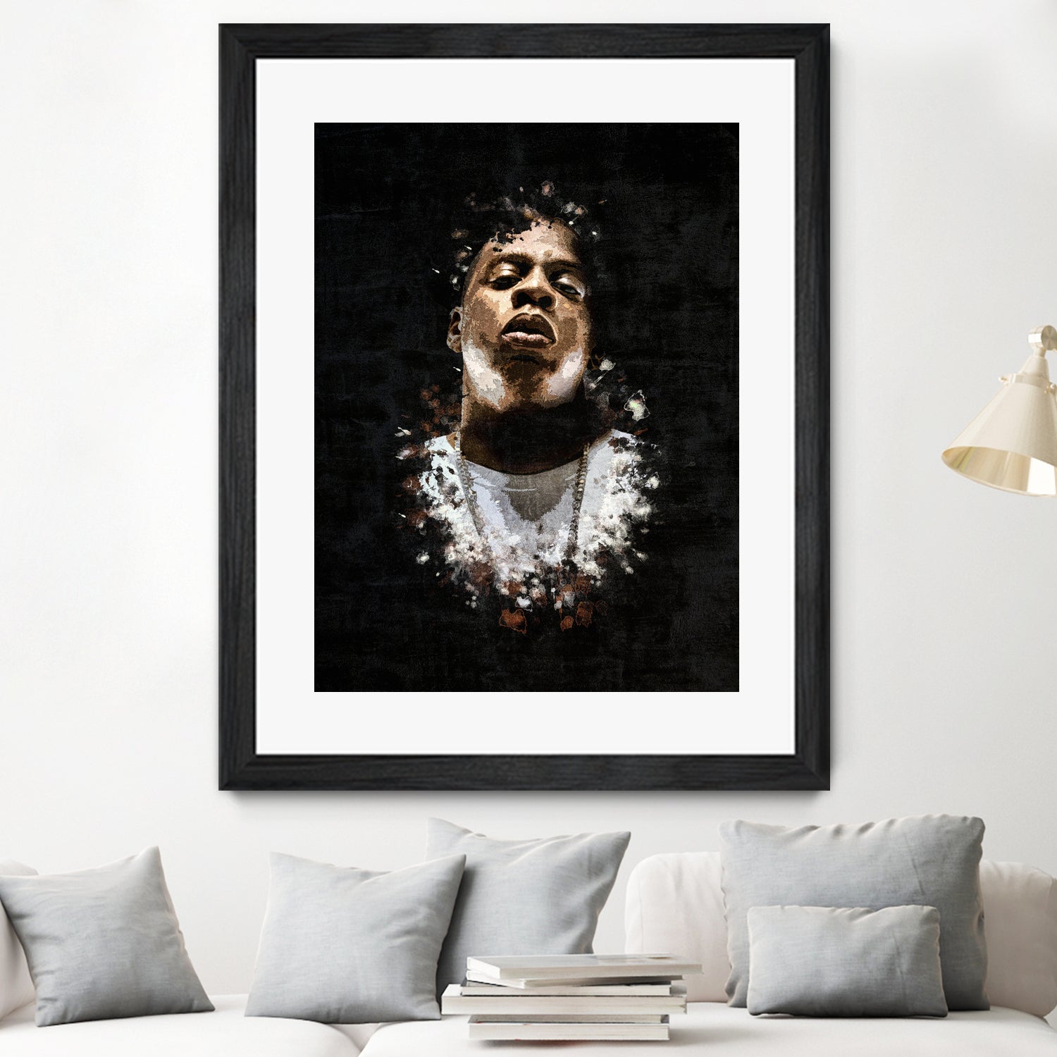 Jay-Z Splatter Painting by Jurijs Permanickis on GIANT ART - black digital painting