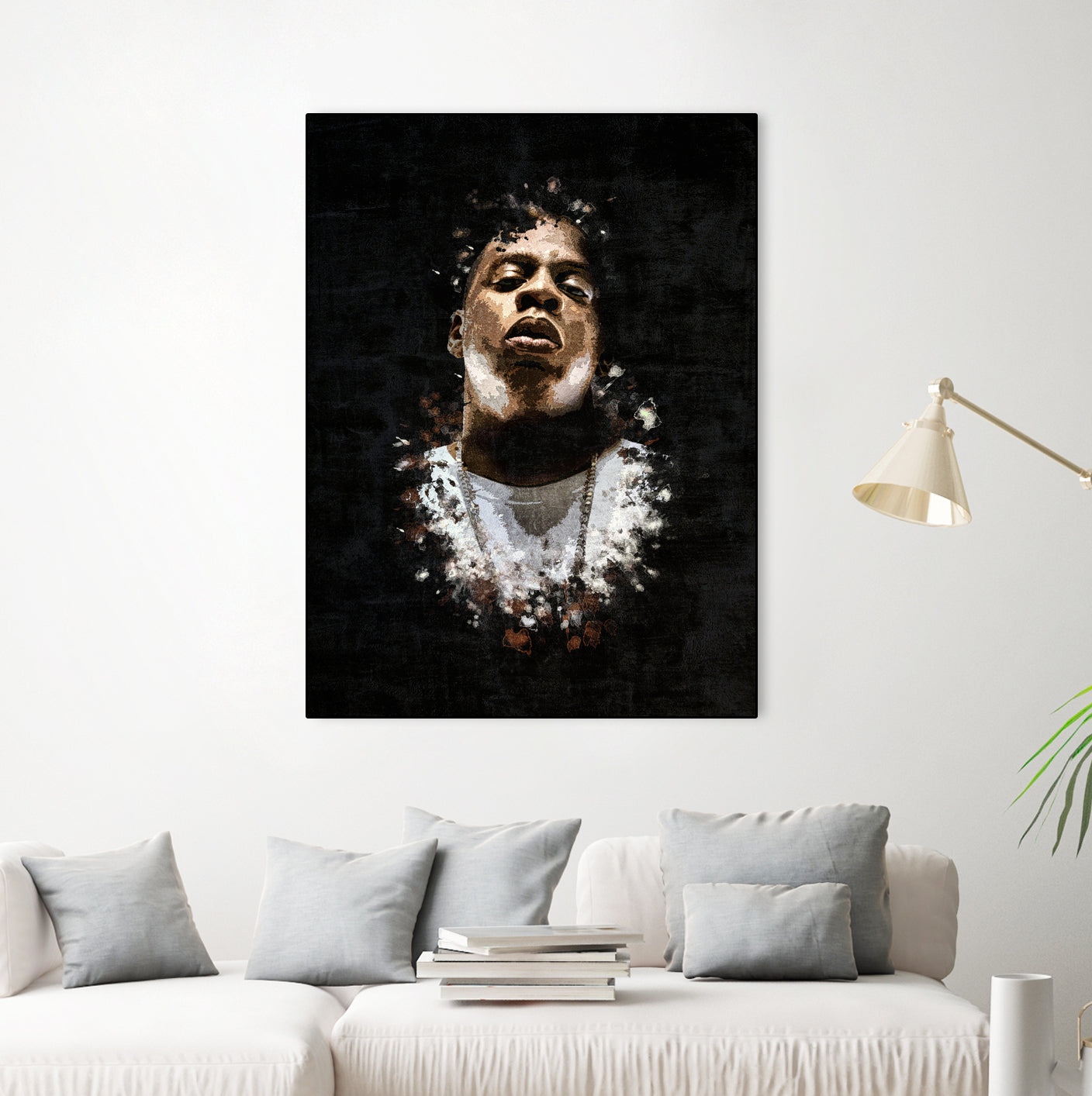 Jay-Z Splatter Painting by Jurijs Permanickis on GIANT ART - black digital painting