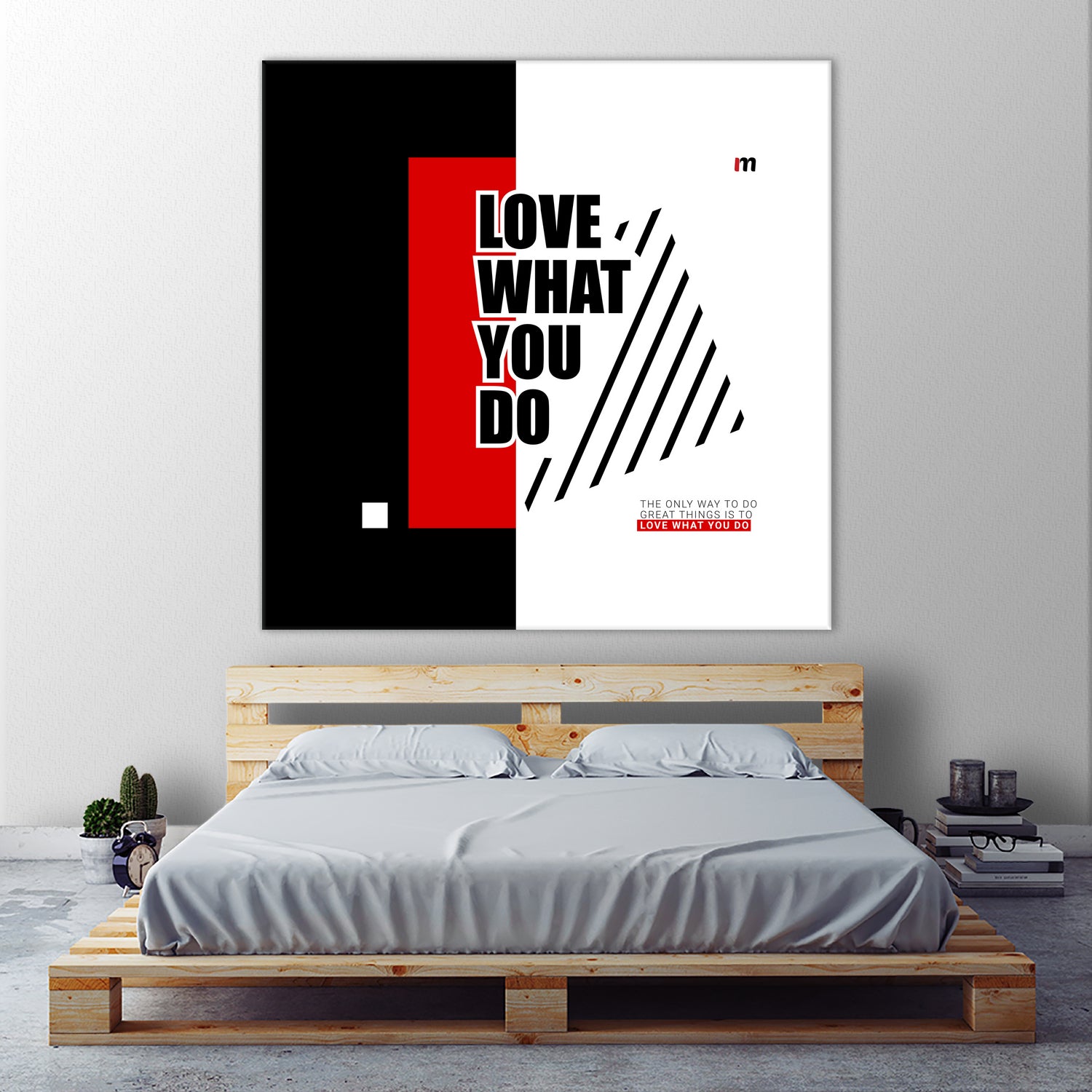 Love What You Do by Mariana Angelova on GIANT ART - red typography