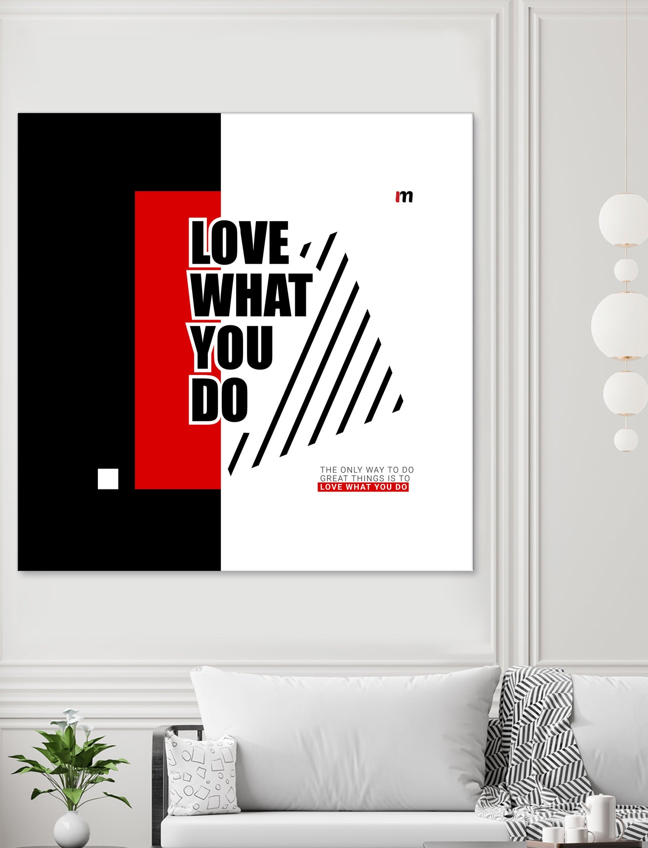 Love What You Do by Mariana Angelova on GIANT ART - red typography