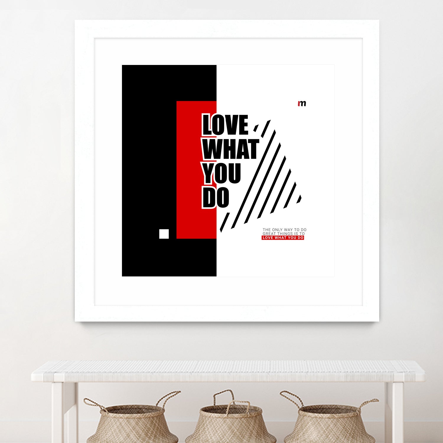 Love What You Do by Mariana Angelova on GIANT ART - red typography