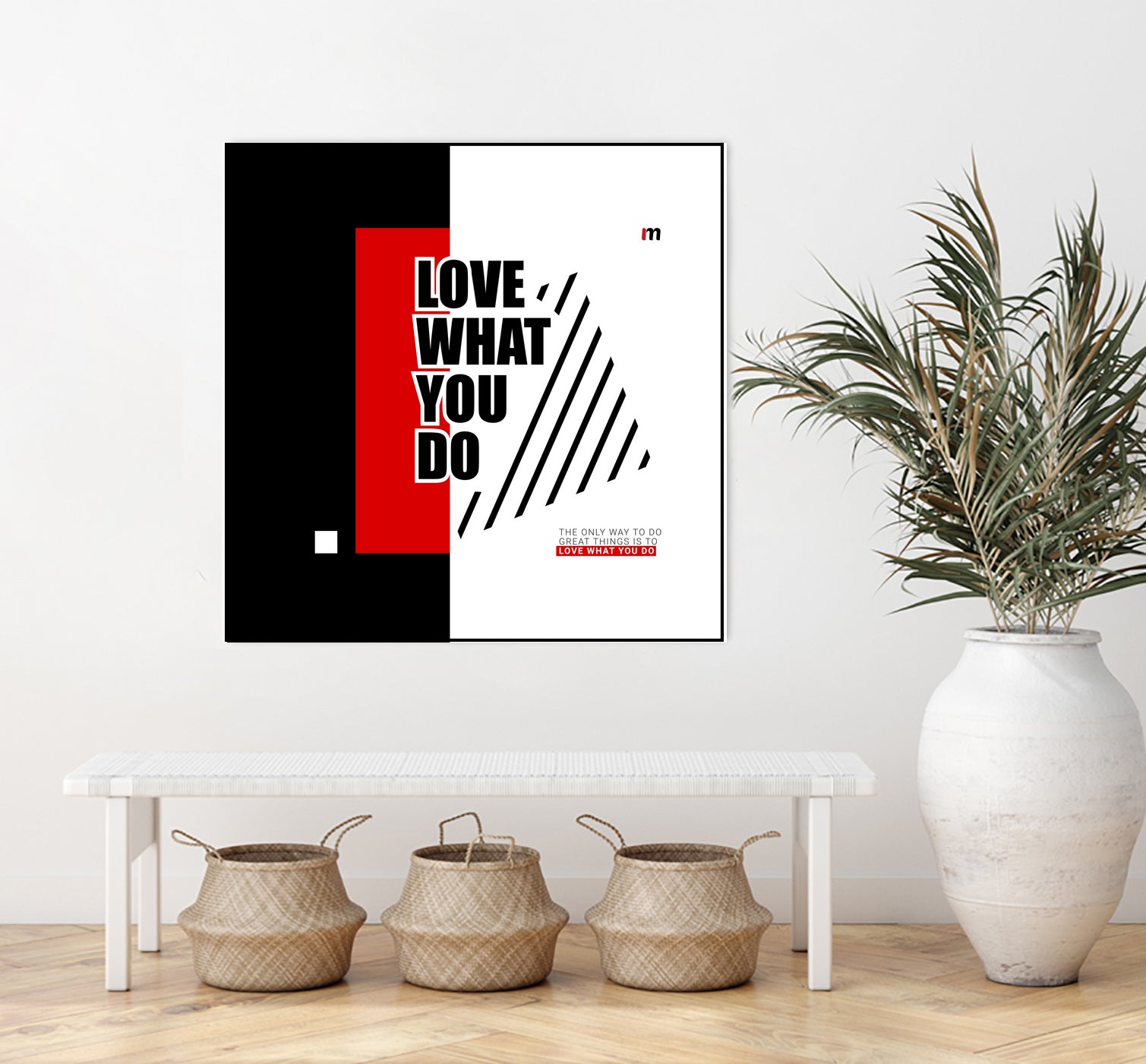 Love What You Do by Mariana Angelova on GIANT ART - red typography