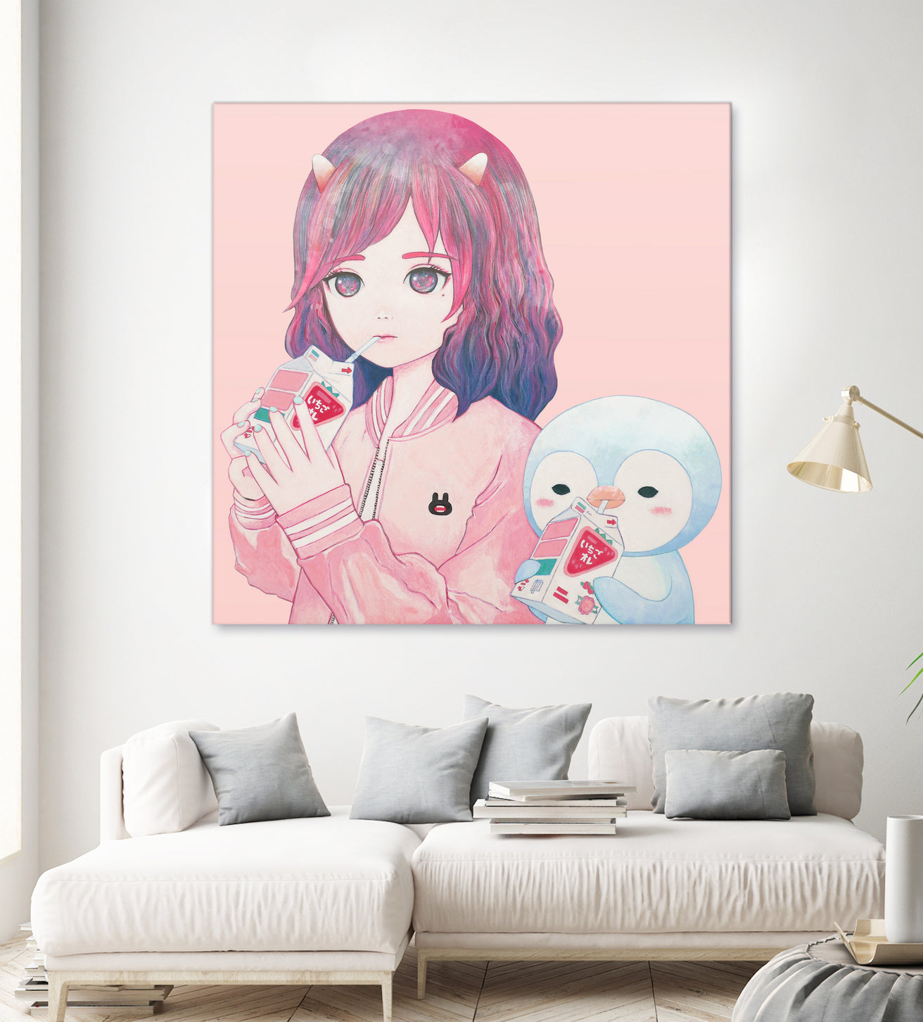 iCHiGO FRIENDS by Kaoru Hasegawa on GIANT ART - pink cartooning