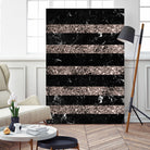 Black Marble Rose Gold Glitter Stripe Glam #1 #minimal by Anita & Bella Jantz on GIANT ART - black vector illustration