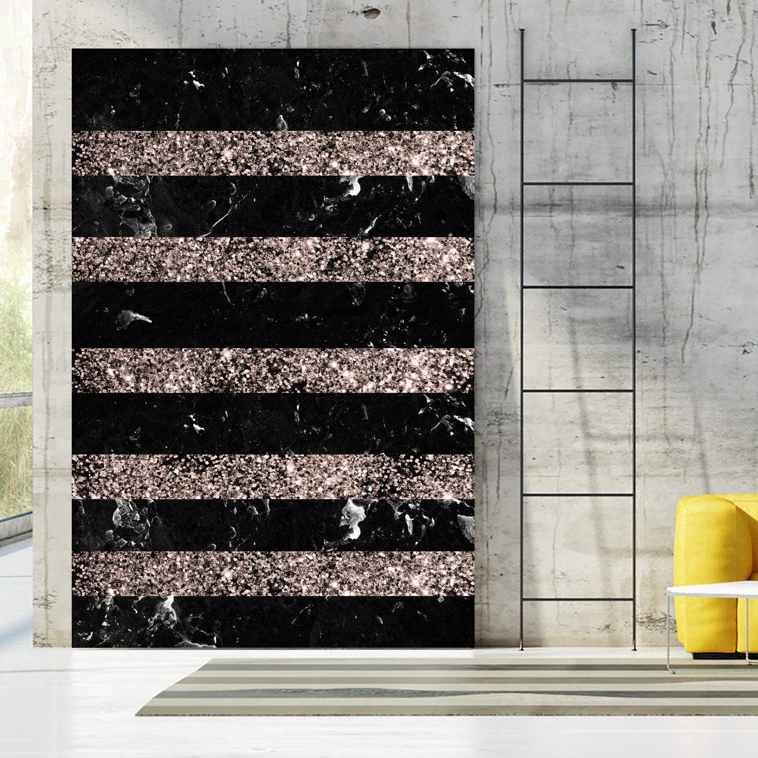 Black Marble Rose Gold Glitter Stripe Glam #1 #minimal by Anita & Bella Jantz on GIANT ART - black vector illustration