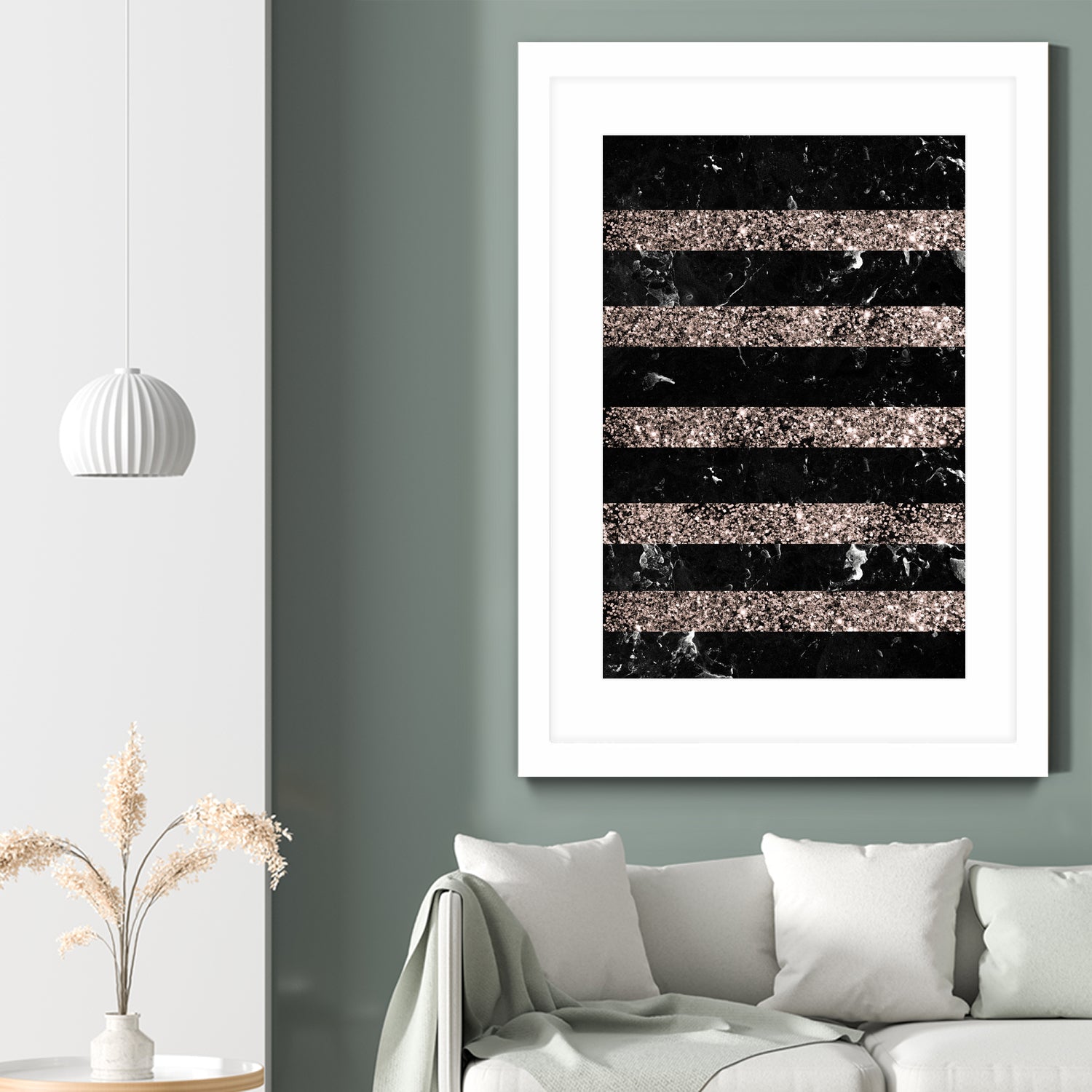 Black Marble Rose Gold Glitter Stripe Glam #1 #minimal by Anita & Bella Jantz on GIANT ART - black vector illustration