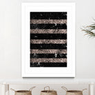 Black Marble Rose Gold Glitter Stripe Glam #1 #minimal by Anita & Bella Jantz on GIANT ART - black vector illustration