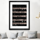 Black Marble Rose Gold Glitter Stripe Glam #1 #minimal by Anita & Bella Jantz on GIANT ART - black vector illustration