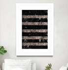 Black Marble Rose Gold Glitter Stripe Glam #1 #minimal by Anita & Bella Jantz on GIANT ART - black vector illustration