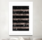 Black Marble Rose Gold Glitter Stripe Glam #1 #minimal by Anita & Bella Jantz on GIANT ART - black vector illustration