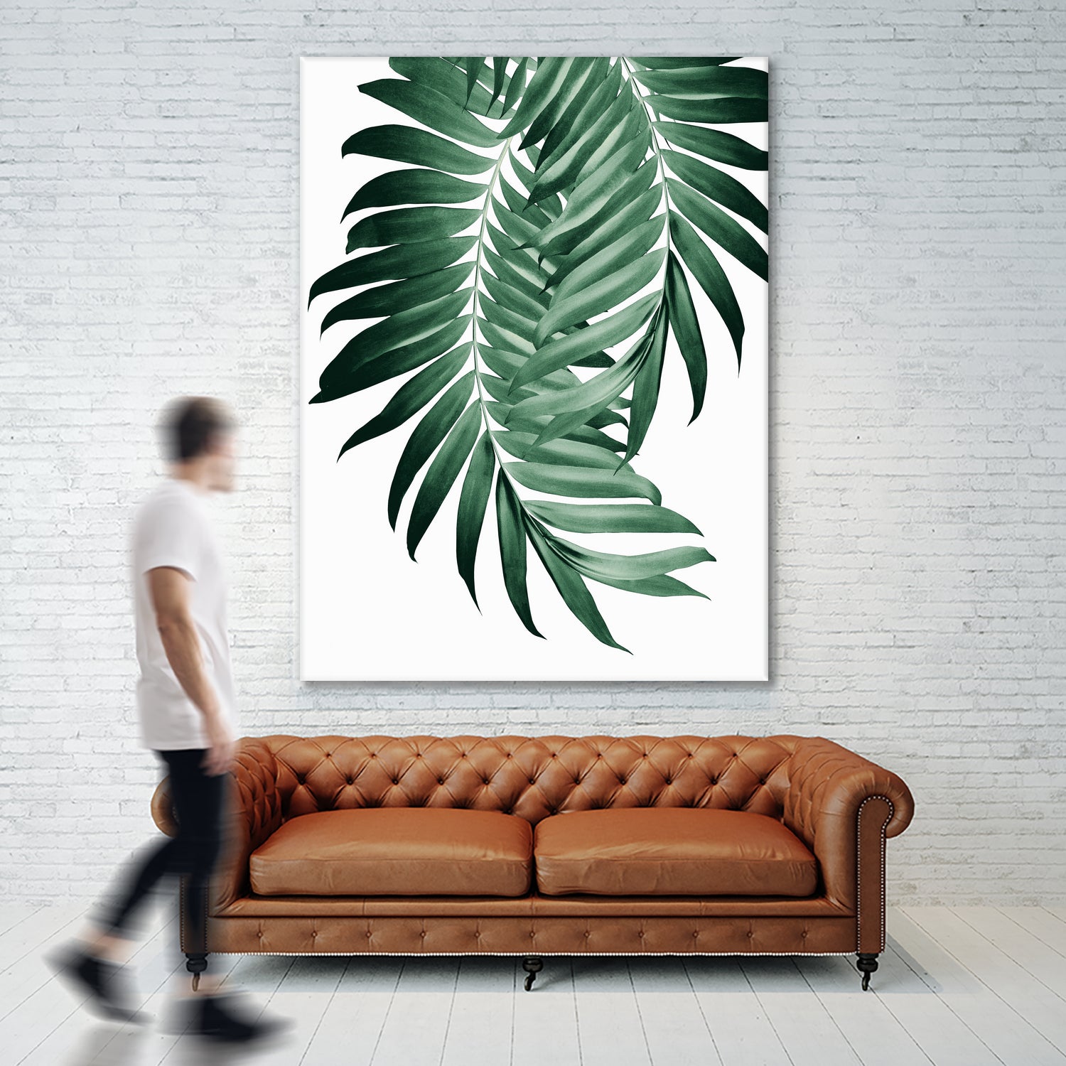 Palm Leaves Tropical Green Vibes #4 #tropical #decor #art by Anita & Bella Jantz on GIANT ART - green photo illustration