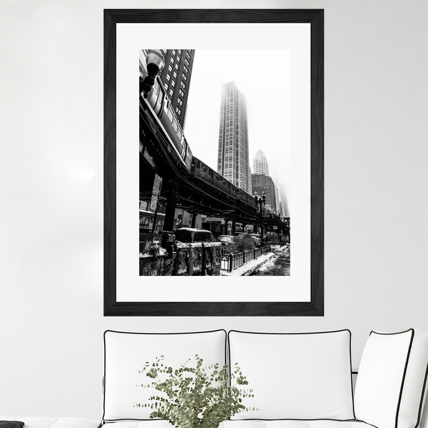 Chicago Train by Morten Holbein on GIANT ART - black photo illustration