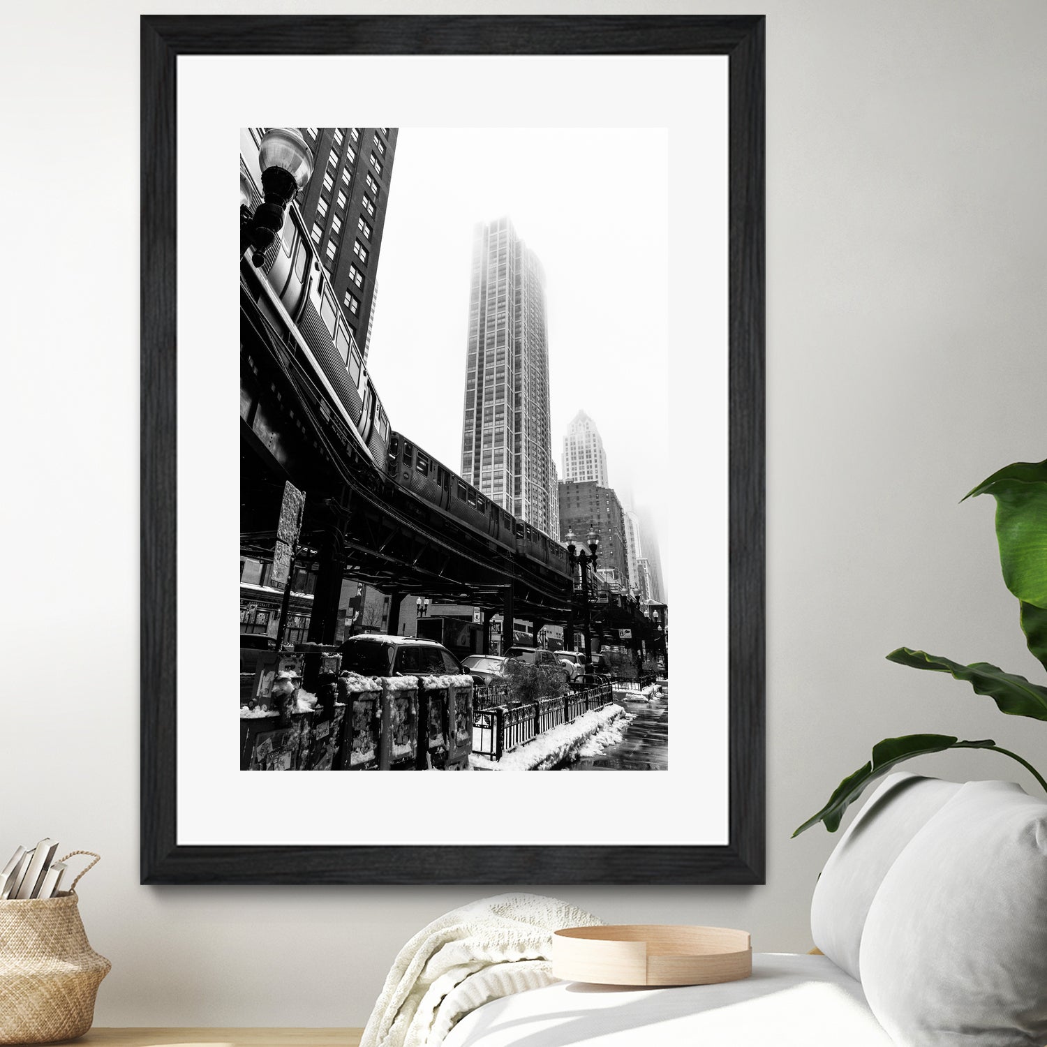 Chicago Train by Morten Holbein on GIANT ART - black photo illustration