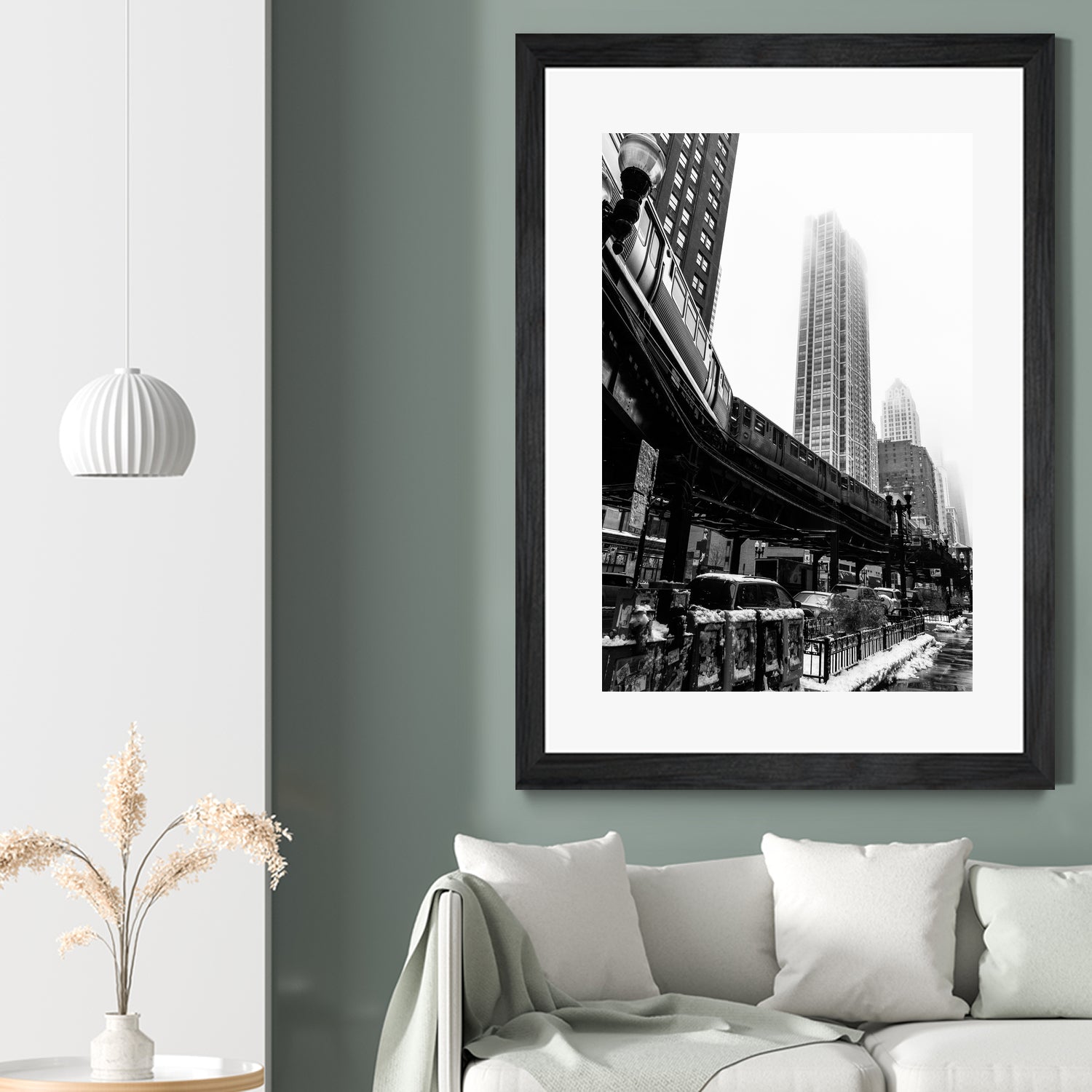 Chicago Train by Morten Holbein on GIANT ART - black photo illustration