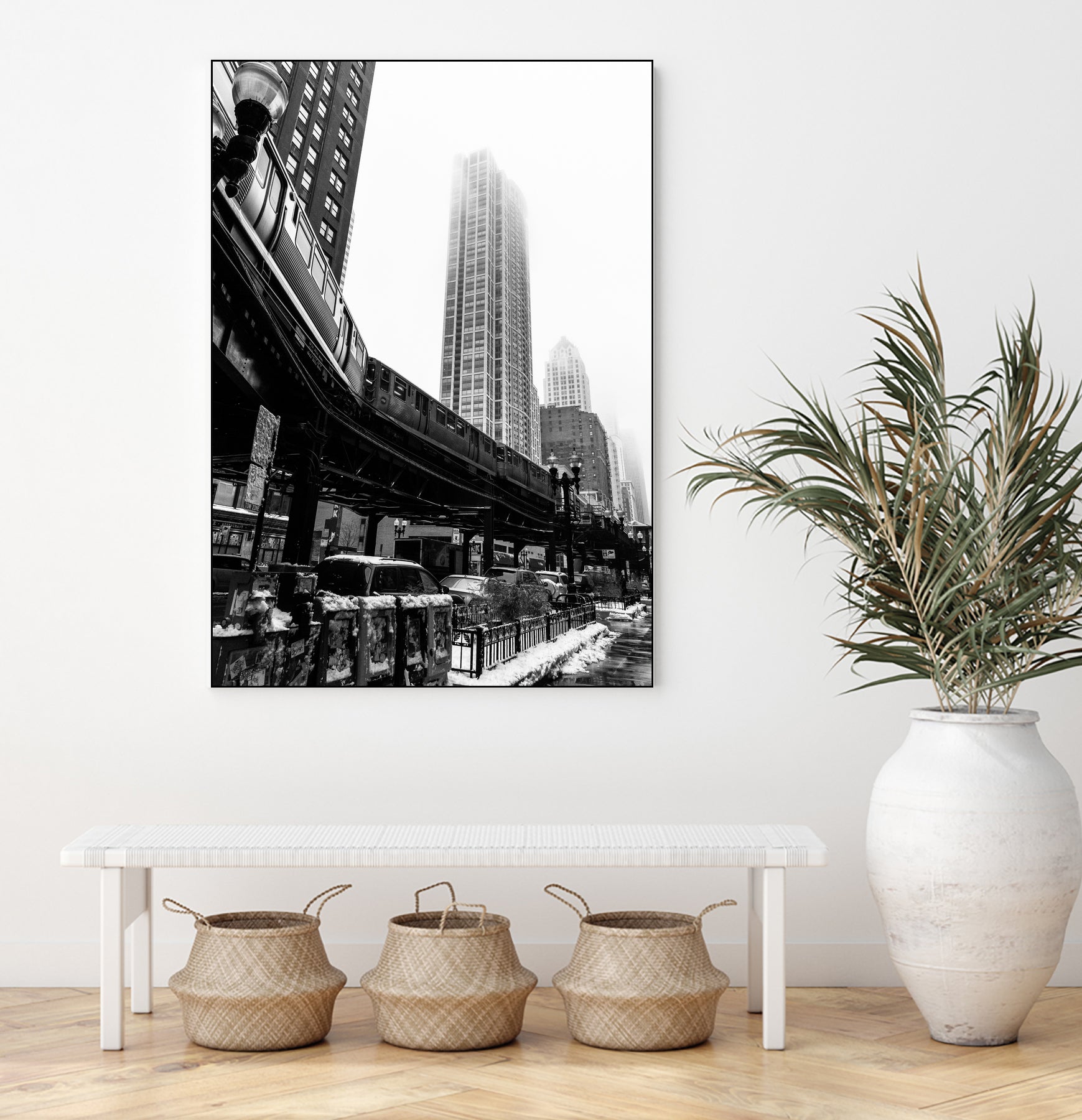 Chicago Train by Morten Holbein on GIANT ART - black photo illustration