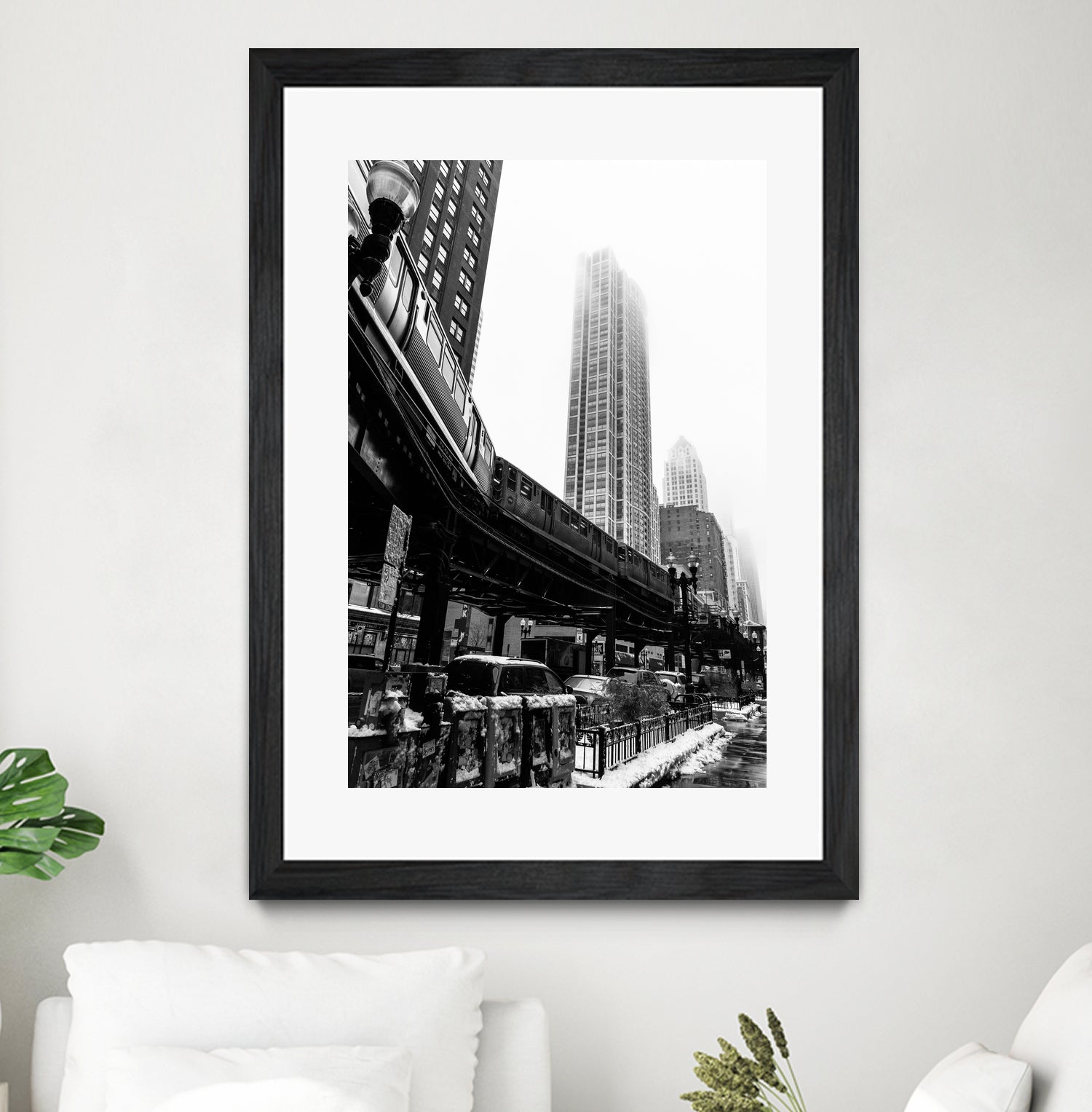 Chicago Train by Morten Holbein on GIANT ART - black photo illustration