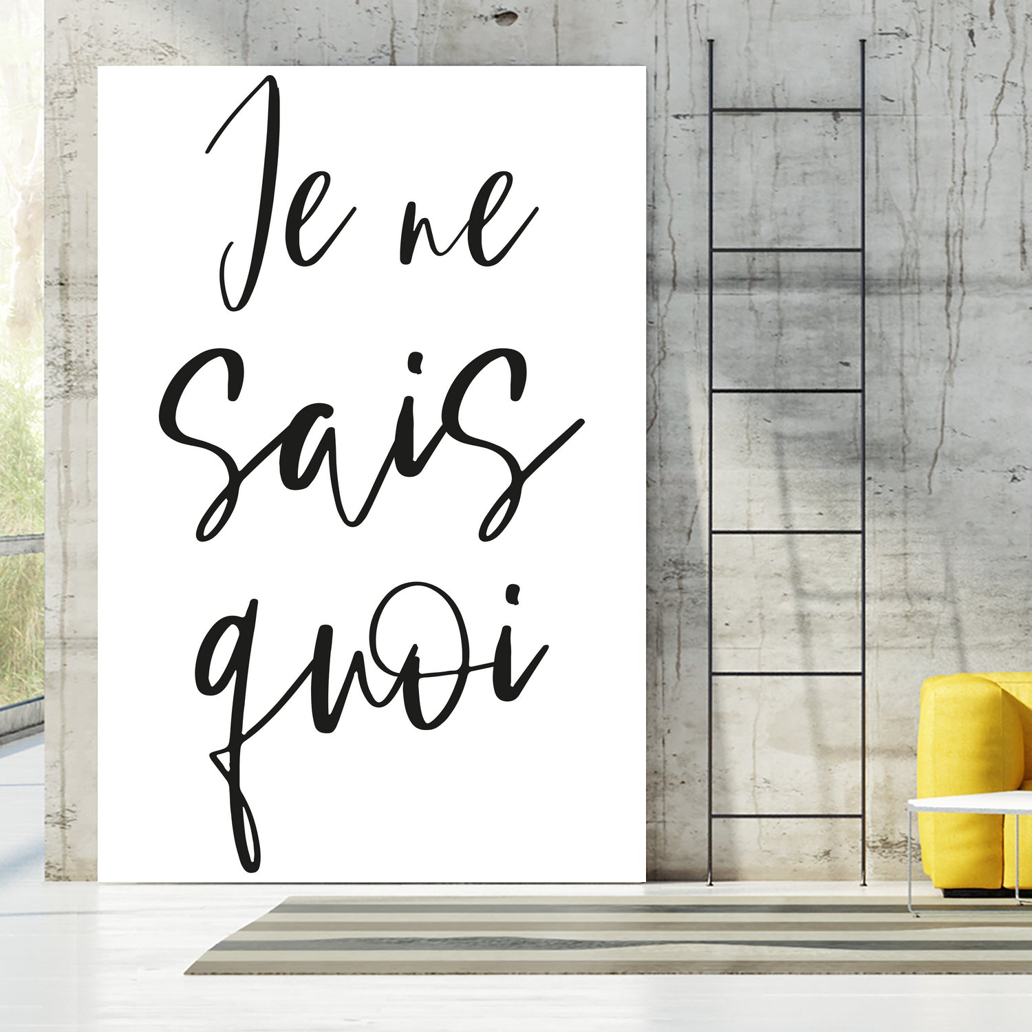 Je ne sais quoi by Anastasia Sawall on GIANT ART - black typography