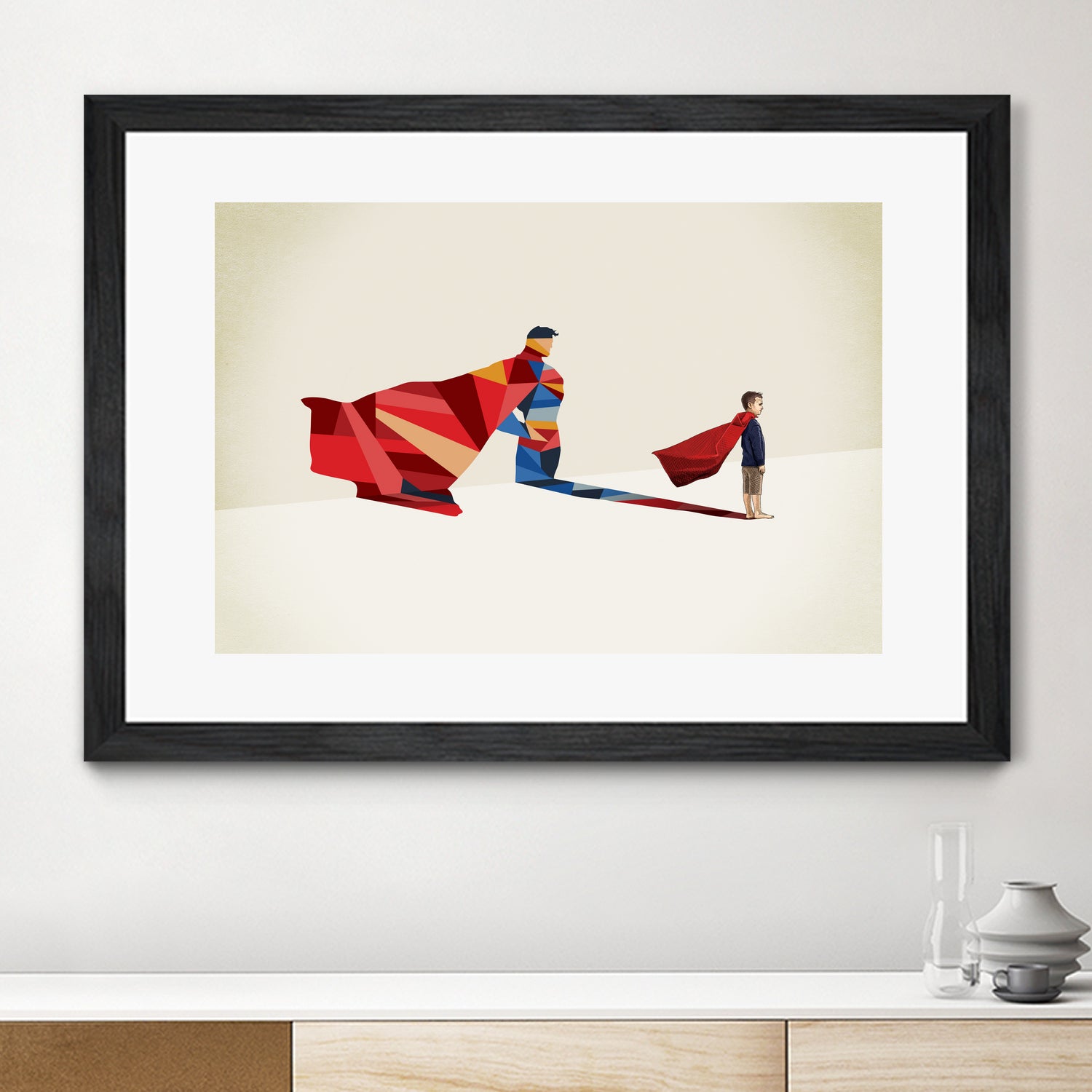 Walking Shadow, Hero by Jason Ratliff on GIANT ART - red photo illustration