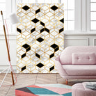 Midcentury Modern Marble Cubes by Christina Shek on GIANT ART - gray digital drawing