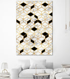 Midcentury Modern Marble Cubes by Christina Shek on GIANT ART - gray digital drawing