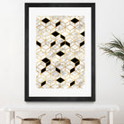 Midcentury Modern Marble Cubes by Christina Shek on GIANT ART - gray digital drawing