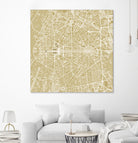 New Delhi map gold by Javier Ruiz on GIANT ART - yellow digital drawing