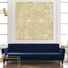 New Delhi map gold by Javier Ruiz on GIANT ART - yellow digital drawing