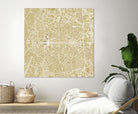 New Delhi map gold by Javier Ruiz on GIANT ART - yellow digital drawing