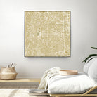 New Delhi map gold by Javier Ruiz on GIANT ART - yellow digital drawing