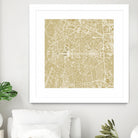 New Delhi map gold by Javier Ruiz on GIANT ART - yellow digital drawing