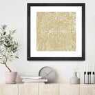 New Delhi map gold by Javier Ruiz on GIANT ART - yellow digital drawing