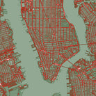 New York city map pop by Javier Ruiz on GIANT ART - green digital drawing