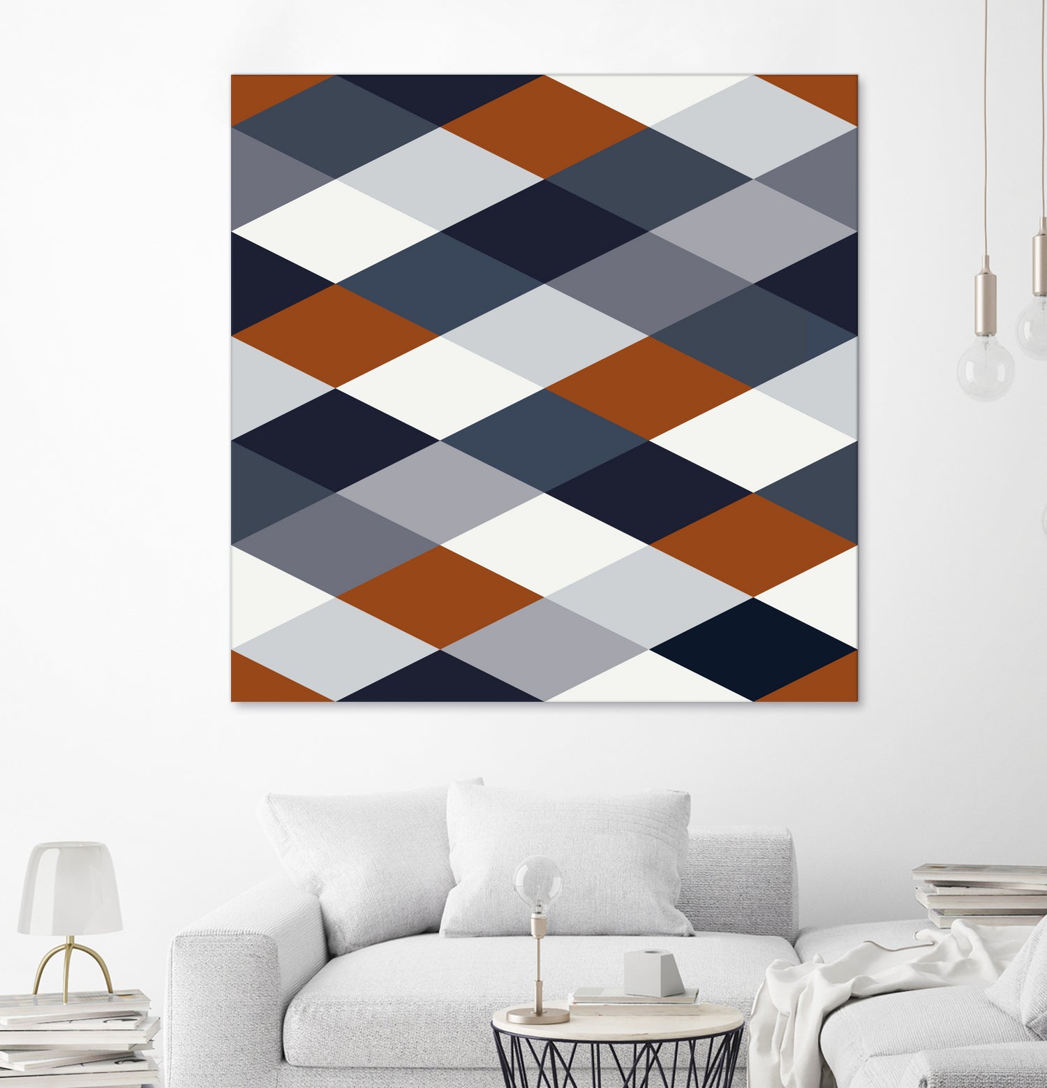 Navy Rust Geometry VIIB by Blerta Karahoda on GIANT ART - blue digital drawing