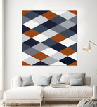 Navy Rust Geometry VIIB by Blerta Karahoda on GIANT ART - blue digital drawing