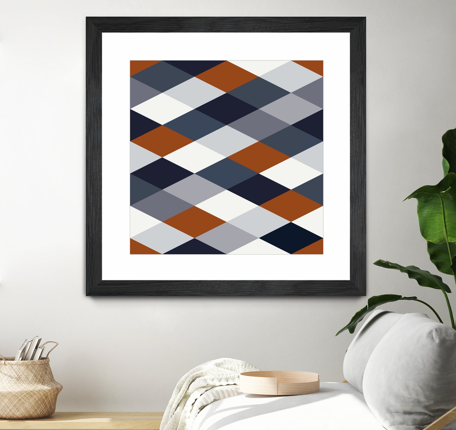 Navy Rust Geometry VIIB by Blerta Karahoda on GIANT ART - blue digital drawing