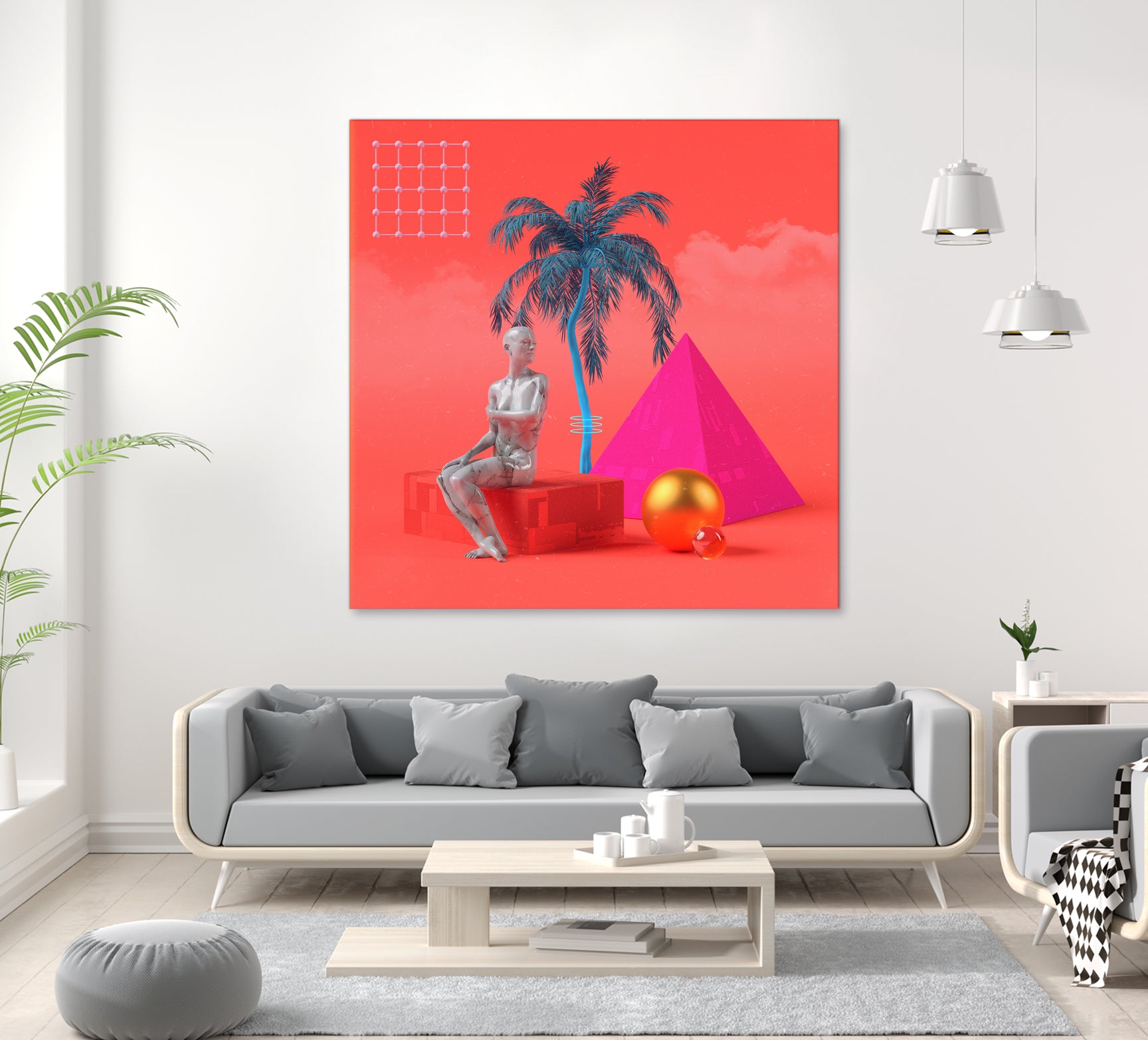 Summersun by Jorge Luis Miraldo on GIANT ART - pink 3d art