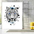 Leopard with blue eyes by Jurijs Permanickis on GIANT ART - white digital painting