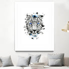 Leopard with blue eyes by Jurijs Permanickis on GIANT ART - white digital painting