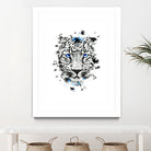 Leopard with blue eyes by Jurijs Permanickis on GIANT ART - white digital painting