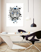 Leopard with blue eyes by Jurijs Permanickis on GIANT ART - white digital painting