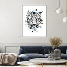 Leopard with blue eyes by Jurijs Permanickis on GIANT ART - white digital painting