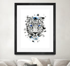 Leopard with blue eyes by Jurijs Permanickis on GIANT ART - white digital painting