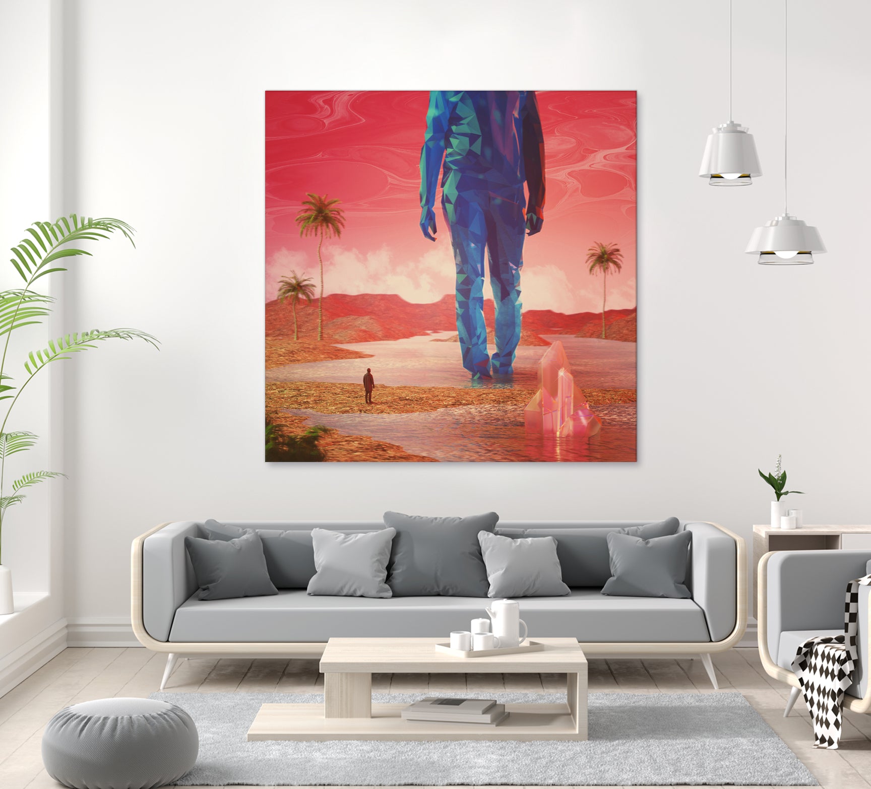 Selfscape Dream by Jorge Luis Miraldo on GIANT ART - red digital painting