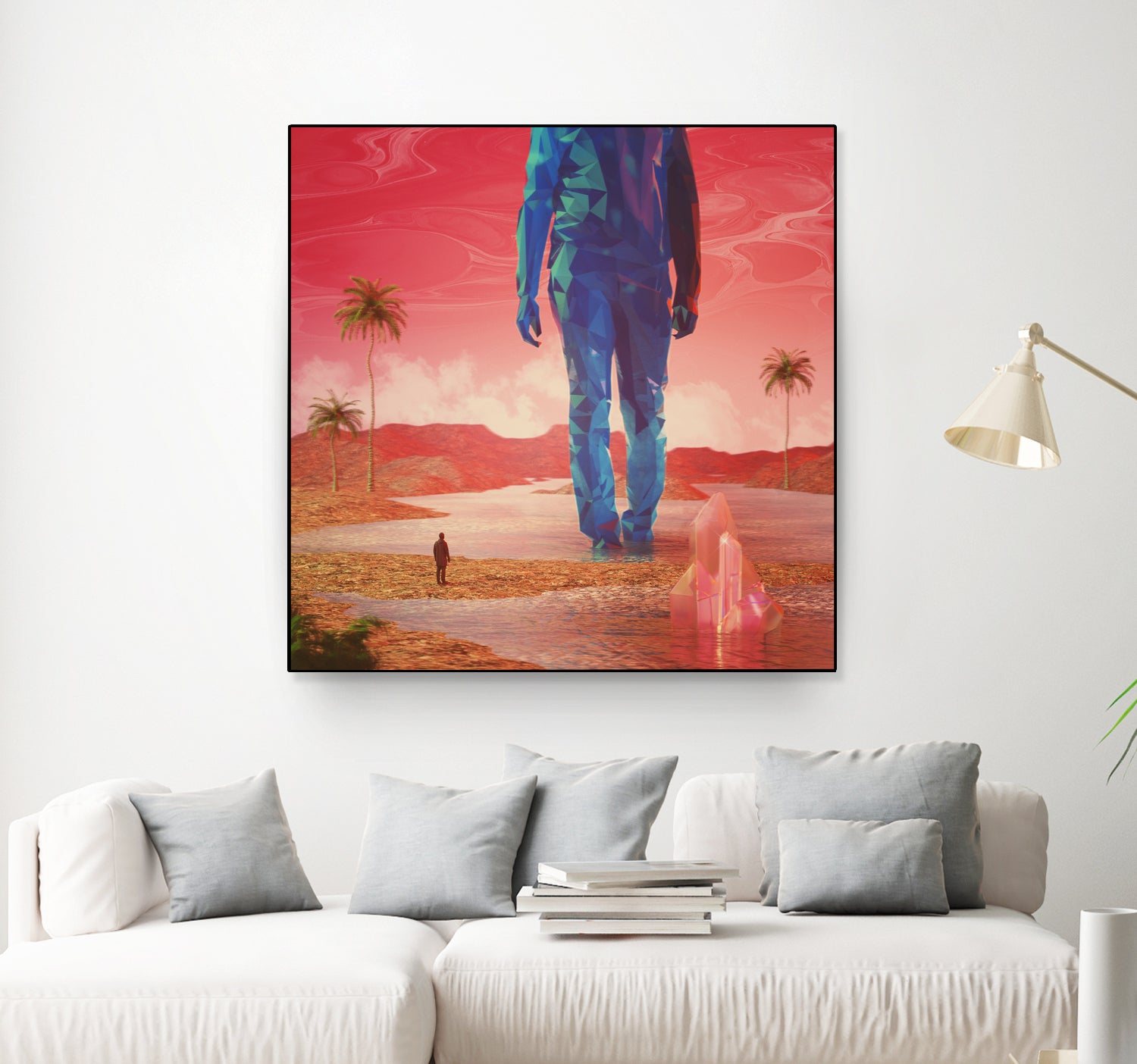 Selfscape Dream by Jorge Luis Miraldo on GIANT ART - red digital painting