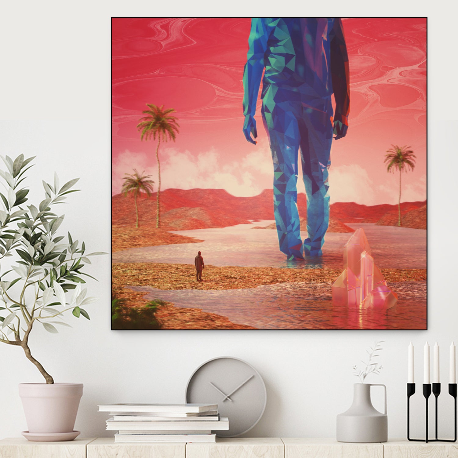 Selfscape Dream by Jorge Luis Miraldo on GIANT ART - red digital painting