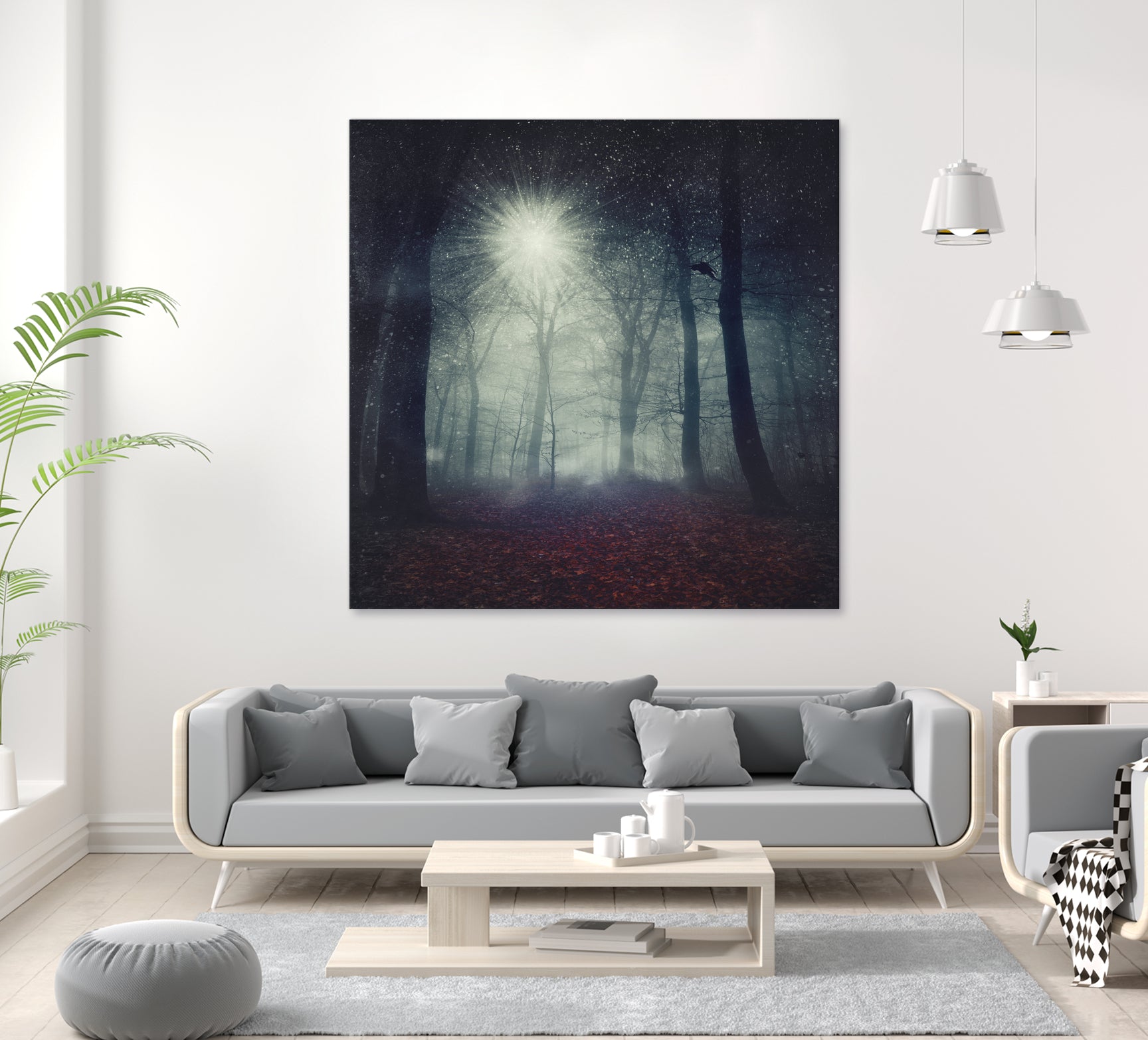 enchanted forest by Dirk Wüstenhagen on GIANT ART - blue digital painting