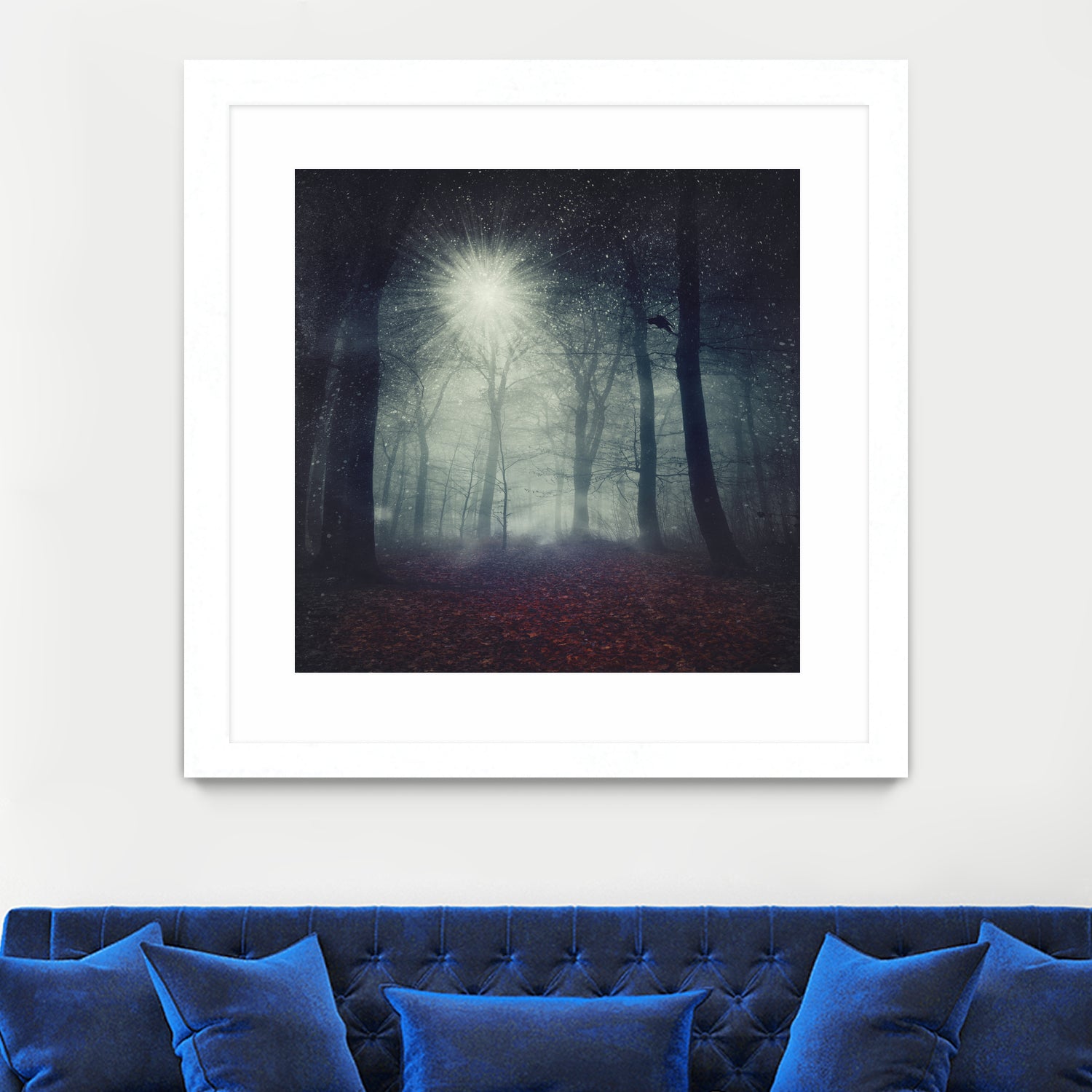 enchanted forest by Dirk Wüstenhagen on GIANT ART - blue digital painting