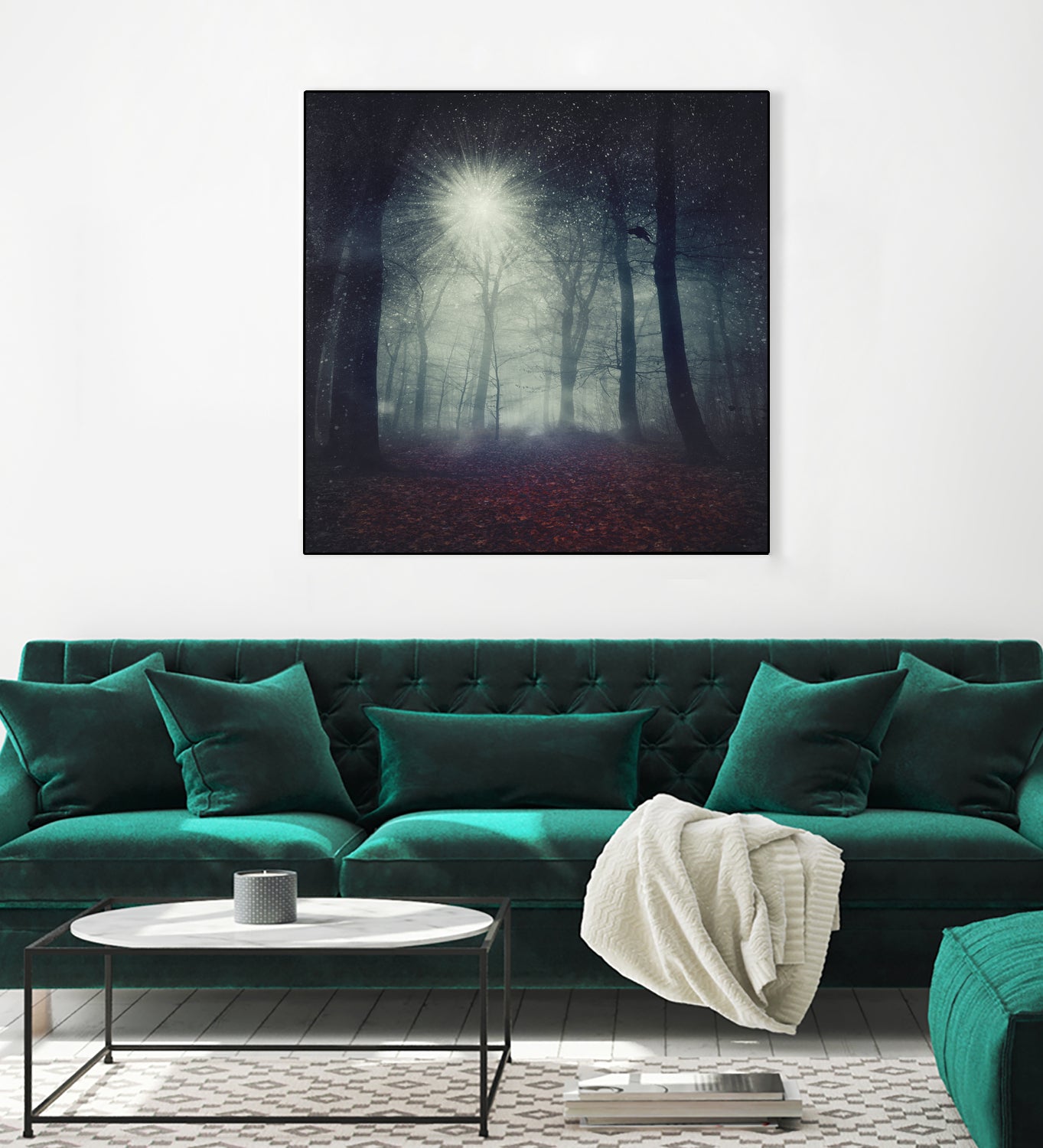 enchanted forest by Dirk Wüstenhagen on GIANT ART - blue digital painting