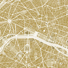 Paris city map gold by Javier Ruiz on GIANT ART - brown digital drawing